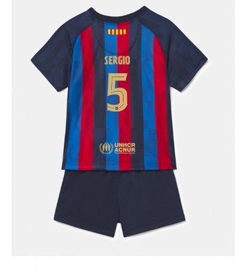 Barcelona Sergio Busquets #5 babykläder Hemmatröja barn 2022-23 Korta ärmar (+ Korta byxor)